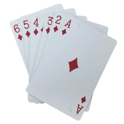 Cartas de plástico braille poker con caja - calidad premium