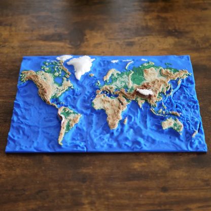 Mapa mundial con relieve - impresión 3d - Imagen 2